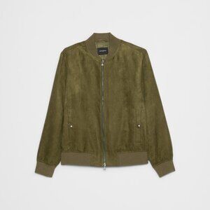 Banana Republic Men's Olive Vegan Suede Bomber Jacket - X-Large - New with tags